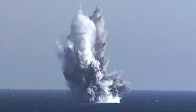 North Korea conducts underwater nuclear drone test radioactive tsunami