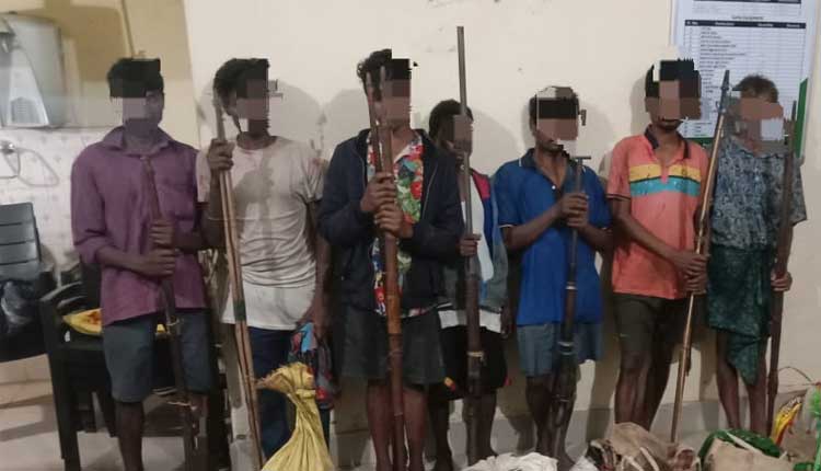 nine hunters arrested in Shimilipal sanctuary, 9 guns seized